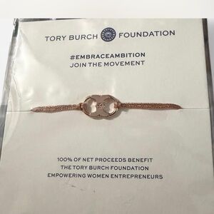 Tory Burch Rose Gold Embrace Ambition Bracelet